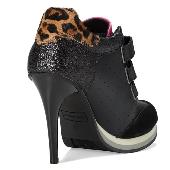 Steve Madden Blaik Stiletto Heels Sneakers Pumps Size 6.5 Black Multi NEW $129 - Picture 3 of 14